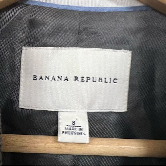 Banana Republic wool blend herringbone blazer sz8 - Picture 6 of 7